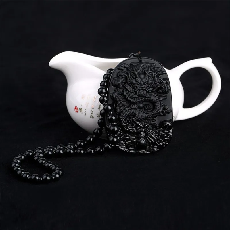 Vintage Obsidian Pendant Necklaces New Dragon Animal Pendants Black Beads Long Necklaces for Women Men Lucky Jewelry Wholesale
Vintage Obsidian Pendant Necklaces New Dragon Animal Pendants Black Beads Long Necklaces for Women Men Lucky Jewelry Wholesale