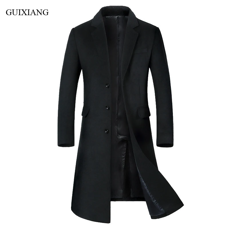 GUIXIANG Men Long Woolen Overcoat New Style Business Casual Single Breasted Men's Solid Slim Warm Woolen Coat Dress Size M-3XL
GUIXIANG Men Long Woolen Overcoat New Style Business Casual Single Breasted Men's Solid Slim Warm Woolen Coat Dress Size M-3XL