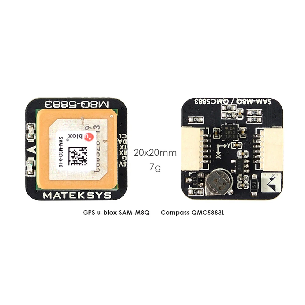 Оригинальный компас Matek Systems M8Q 5883 Ublox SAM GPS и QMC5883L модуль для радиоуправляемого