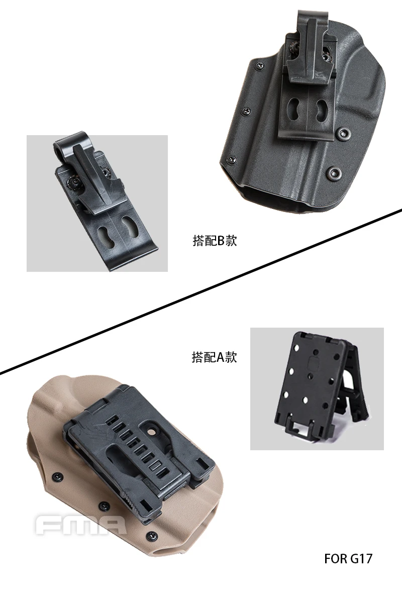 New Arrival Glock 17 Gun Holster Tactical FMA KYDEX Holster For G17 Tactical Glock Accessories Gun Case Hunting Glock Airsoft
New Arrival Glock 17 Gun Holster Tactical FMA KYDEX Holster For G17 Tactical Glock Accessories Gun Case Hunting Glock Airsoft