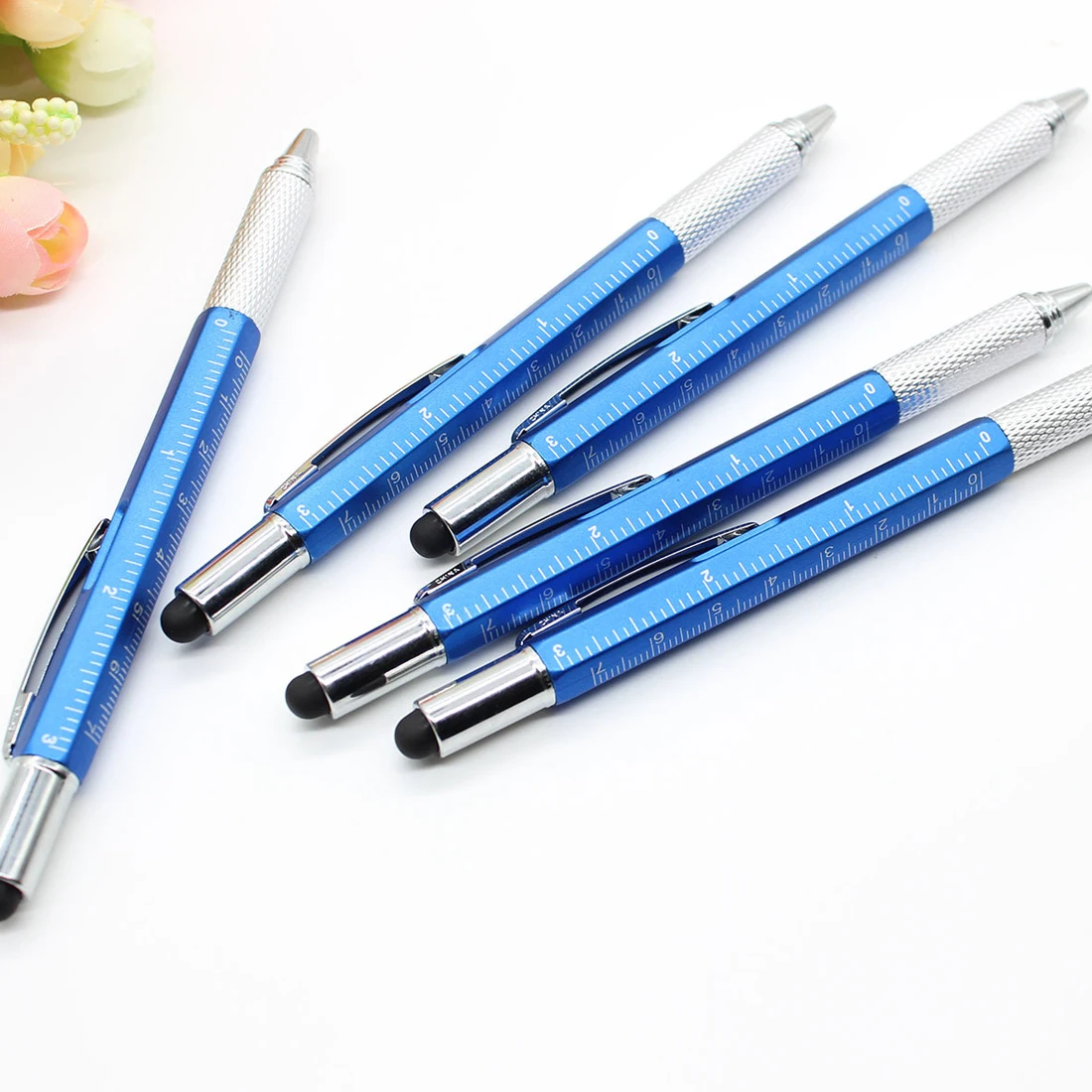 Mini Screwdriver Ruler 6 in 1 Spirit Level Tool Ballpoint Pen With A Top And Scale Stylus For Touch Screen Tool Pen Multitool
Mini Screwdriver Ruler 6 in 1 Spirit Level Tool Ballpoint Pen With A Top And Scale Stylus For Touch Screen Tool Pen Multitool