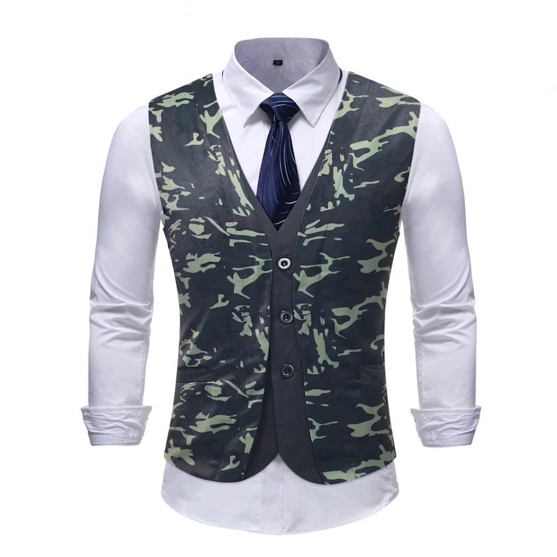 Vest Men 2020 Autumn Winter New Camouflage Casual Men Fake Two Pieces Suit Vest Formal Wear Chalecos Para Hombre Coat
Vest Men 2020 Autumn Winter New Camouflage Casual Men Fake Two Pieces Suit Vest Formal Wear Chalecos Para Hombre Coat