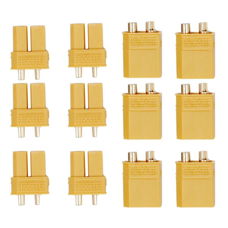 XT30 Yellow Battery Connector Set Male Female Gold Plated Banana Plug for Helicopter 20% off
XT30 Yellow Battery Connector Set Male Female Gold Plated Banana Plug for Helicopter 20% off