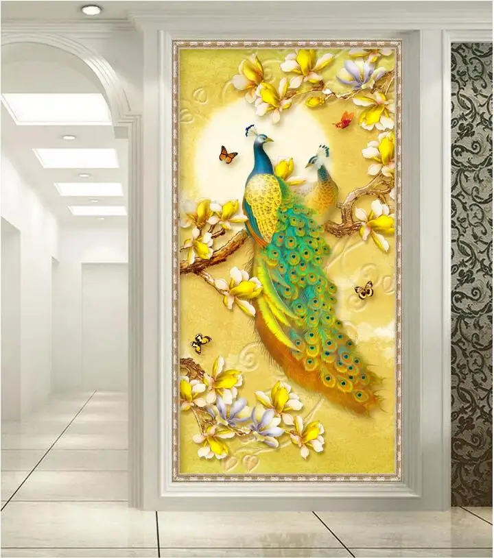 Custom photo 3d wallpaper Golden Magnolia Gold Peacock porch Living room home decoration painting 3d wall murals wallpaper
Custom photo 3d wallpaper Golden Magnolia Gold Peacock porch Living room home decoration painting 3d wall murals wallpaper