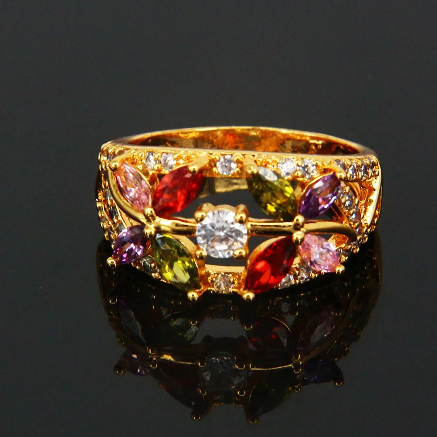 Jingyang Austrian Crystal Fashion for Women Golden color multicolor AAA Rhinestone Wedding Finger Ring Girls Fashion Luxury
Jingyang Austrian Crystal Fashion for Women Golden color multicolor AAA Rhinestone Wedding Finger Ring Girls Fashion Luxury
