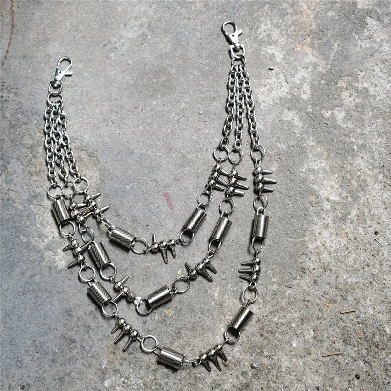 3 Layer Waist Punk Wallet Chain Silver Men's Keychains Skull Biker Link Hook Trousers Pant Belt Chain Fashion Men jewelry BL70
3 Layer Waist Punk Wallet Chain Silver Men's Keychains Skull Biker Link Hook Trousers Pant Belt Chain Fashion Men jewelry BL70