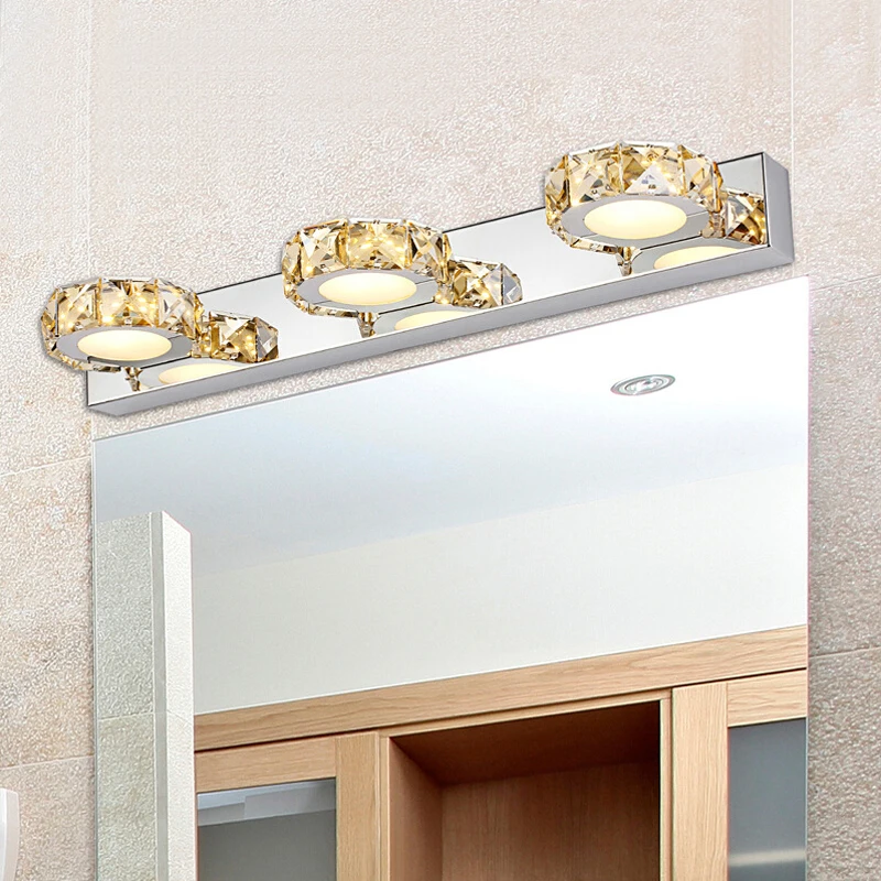 AC110-240V LED Mirror Light Modern Bathroom Cosmetic Crystal Wall Lamps 1-4heads Stainless Steel indoor Lighting fixtures
AC110-240V LED Mirror Light Modern Bathroom Cosmetic Crystal Wall Lamps 1-4heads Stainless Steel indoor Lighting fixtures