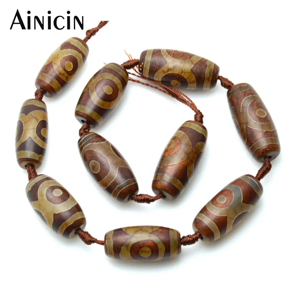 10beads (1 Strand) High Quality Barrel Shape 14x30mm 3 eyes Dzi Jewelry Making Stone Beads
10beads (1 Strand) High Quality Barrel Shape 14x30mm 3 eyes Dzi Jewelry Making Stone Beads