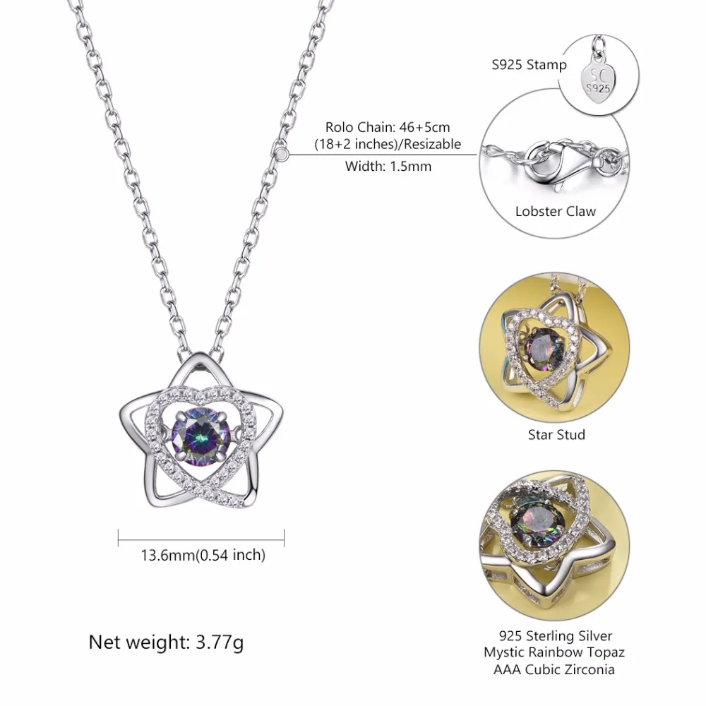 Collare 100% 925 Sterling Silver Heart Star Pendant Valentine's Day Gift Girl's Dainty Jewelry Star Necklace Women P630
Collare 100% 925 Sterling Silver Heart Star Pendant Valentine's Day Gift Girl's Dainty Jewelry Star Necklace Women P630