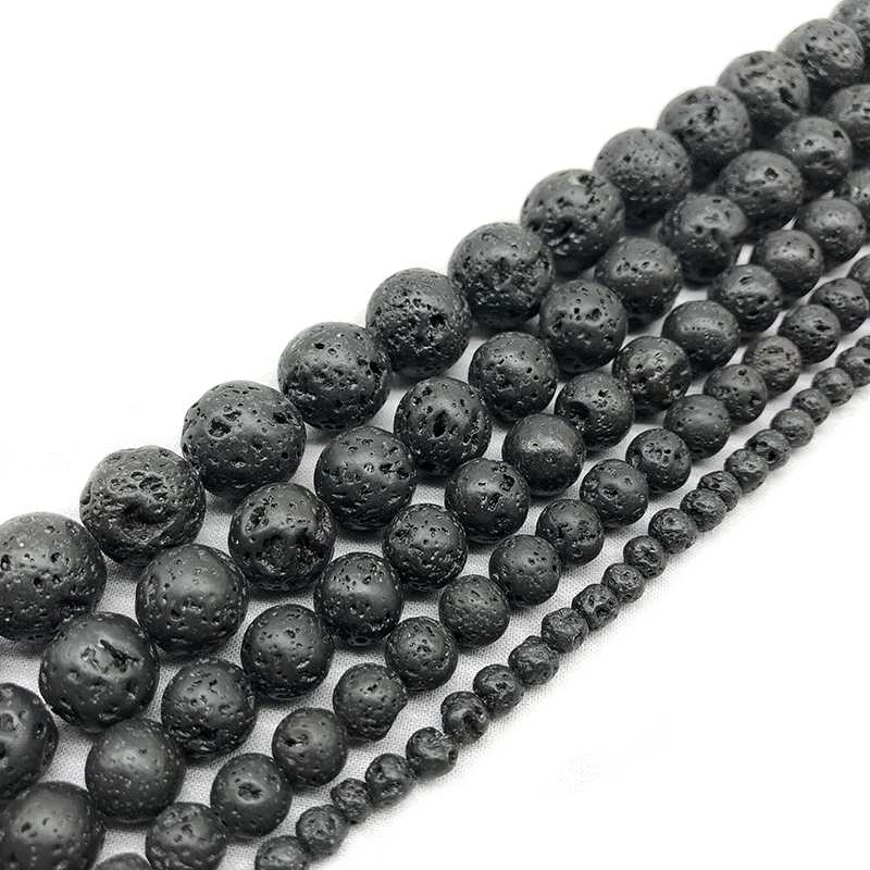 DIY Black Volcanic Lava Beads Bracelet For Men Women Round Natural Volcanic-Stone 6-12mm
DIY Black Volcanic Lava Beads Bracelet For Men Women Round Natural Volcanic-Stone 6-12mm