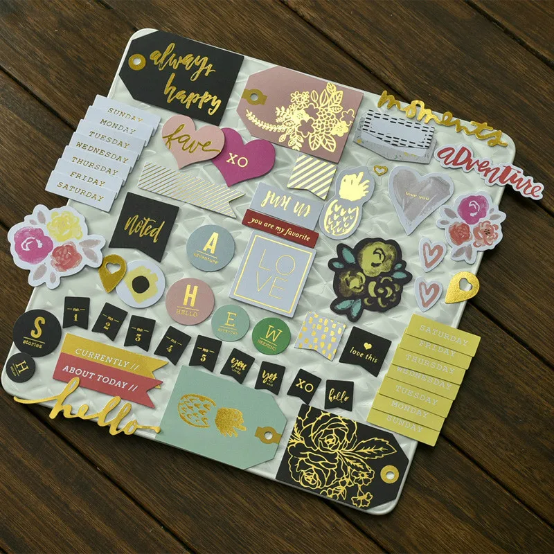 50 шт. этикеток на рабочий день кардшток штампы для скрапбукинга Happy planner/Card