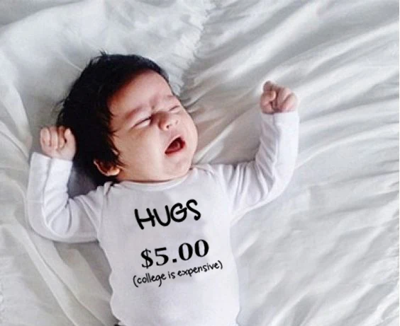 BabysBodysuit Hugs 5 Dollars Infant Long Sleeve Clothes Letter Newborn Jumpsuit Funny Baby Boys Girls Bodysuits
BabysBodysuit Hugs 5 Dollars Infant Long Sleeve Clothes Letter Newborn Jumpsuit Funny Baby Boys Girls Bodysuits