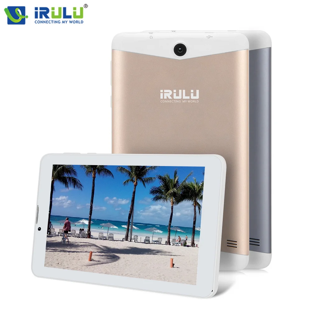 2 цвета iRulu X6 7 ''Android 7.0 Tablet 3G Phablet Телефонный звонок sim карты 4 ядра Встроенная