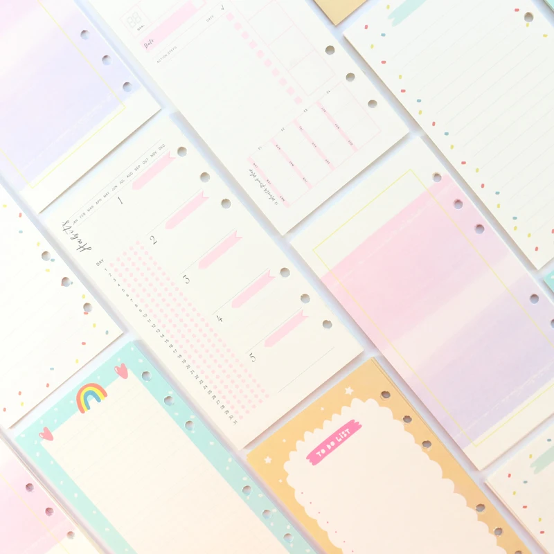 Domikee Cartoon 6 holes paper fillers for ring binder spiral notebook stationery:goal organizer,daily plan,to do list,graph A5A6
Domikee Cartoon 6 holes paper fillers for ring binder spiral notebook stationery:goal organizer,daily plan,to do list,graph A5A6