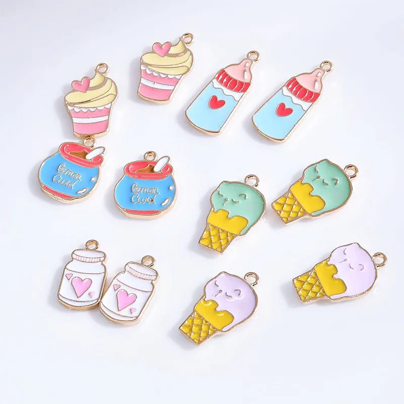 10 Pcs Milk Bottle Milk Honey Pot Cake Enamel Charms Snack DIY Metal Pendants Handmade Jewelry Accessories For Bracelets YZ220
10 Pcs Milk Bottle Milk Honey Pot Cake Enamel Charms Snack DIY Metal Pendants Handmade Jewelry Accessories For Bracelets YZ220