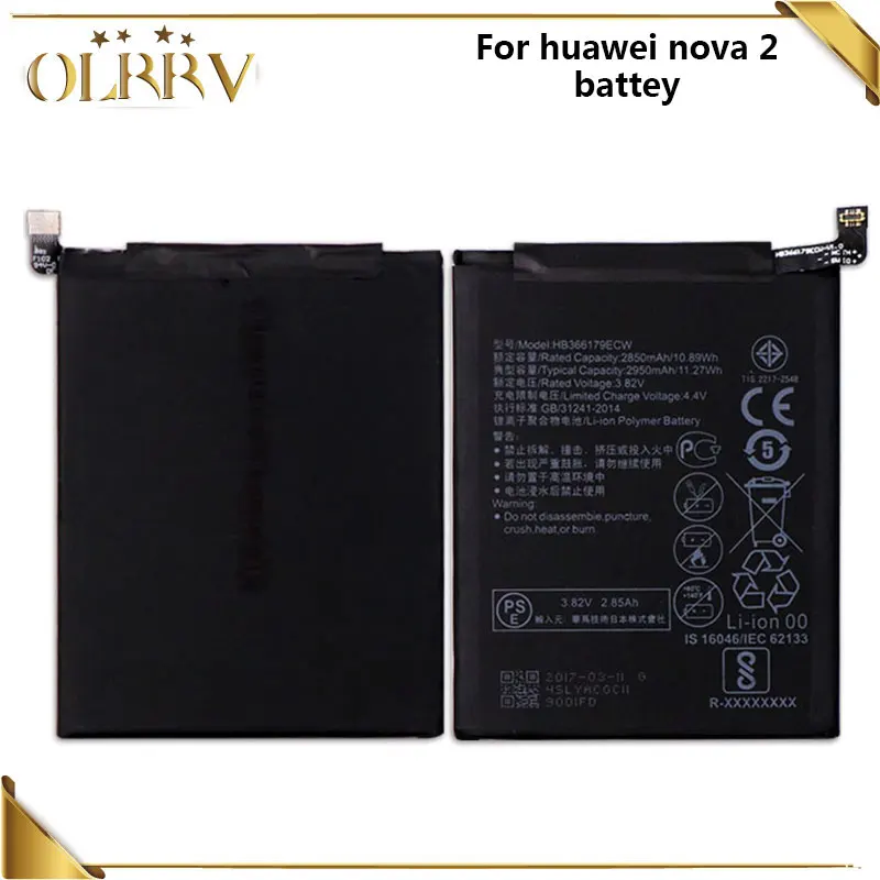 Аккумулятор для HUAWEI Nova 2 HB366179ECW CAZ-AL10 CAZ-TL00 Аккумулятор Bateria Batterij аккумулятор 2950mAh
Аккумулятор для HUAWEI Nova 2 HB366179ECW CAZ-AL10 CAZ-TL00 Аккумулятор Bateria Batterij аккумулятор 2950mAh