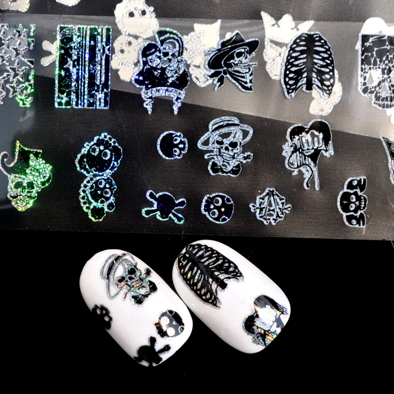 Nail Foil 100*4cm Skull Head Cute Design Punk Style Zombie Stickers Glue Transfer Nail Design Halloween Decoration
Nail Foil 100*4cm Skull Head Cute Design Punk Style Zombie Stickers Glue Transfer Nail Design Halloween Decoration