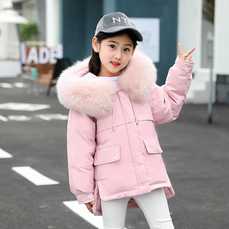 Girl's Big Fur Hooded Solid Color Loose Fit Thick Warm Winter Outdoor Jackets Casual Winter Down Coats
Girl's Big Fur Hooded Solid Color Loose Fit Thick Warm Winter Outdoor Jackets Casual Winter Down Coats