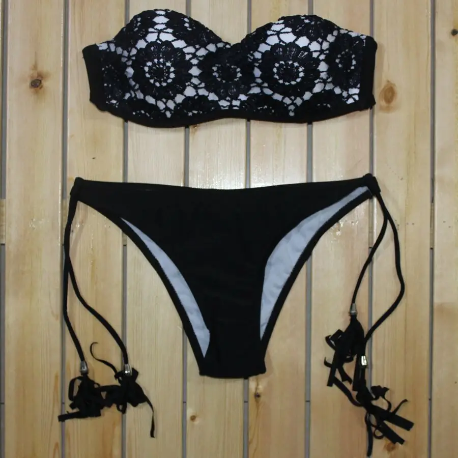 Hot Swimwear Women Sexy Lace Bikini Set Bandage Swimsuit Push Up Bikinis Summer Bathing Suits Low waist Beachwear sethini
Hot Swimwear Women Sexy Lace Bikini Set Bandage Swimsuit Push Up Bikinis Summer Bathing Suits Low waist Beachwear sethini