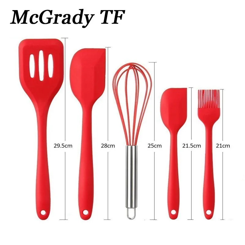 5pcs/set Silicone Kitchen Utensil Cooking Utensil Set Spatula Spoon Ladle Spaghetti Server Slotted Turner Cookware Cooking Tools
5pcs/set Silicone Kitchen Utensil Cooking Utensil Set Spatula Spoon Ladle Spaghetti Server Slotted Turner Cookware Cooking Tools