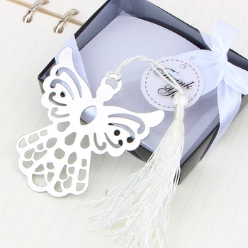 Papeleria Best Price Metal Bookmark Ribbon Tassel Angel Wedding Baby Shower Party Favors Gifts For Books