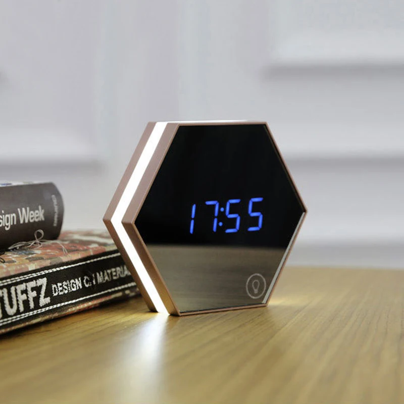 Digital Alarm Clock LED Night Light Saat Mirror Table Desktop Clock Snooze Multifunction Thermometer Display For Home Office
Digital Alarm Clock LED Night Light Saat Mirror Table Desktop Clock Snooze Multifunction Thermometer Display For Home Office