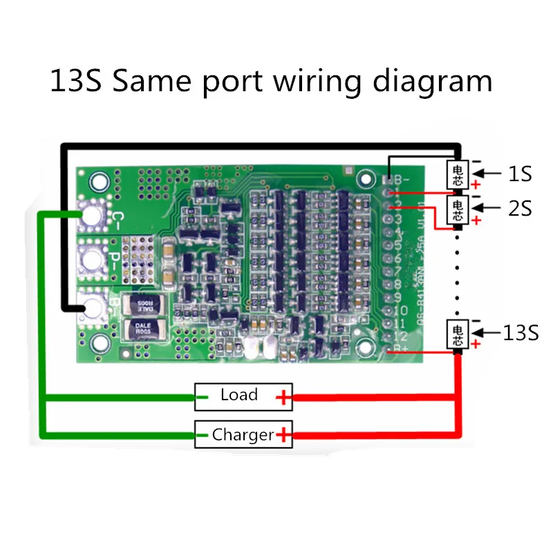 Плата BMS 6S/7S/13S 25A 24 В 36 48 полимерная литиевая/Тройная ЛИТИЕВАЯ/железная фосфат/LiFePo4