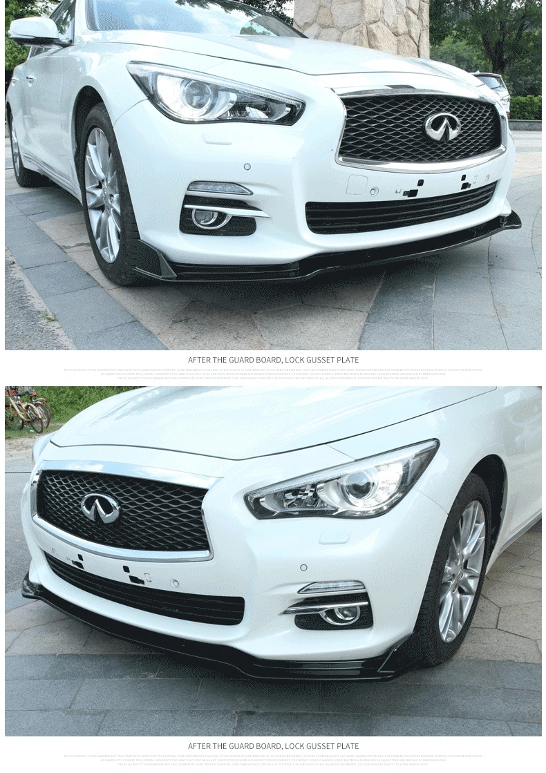 Front Bumper Carbon Fiber/ Matte Black PP Chin Lip Spoiler Splitters Protection Trim For INFINITI Q50 2014-2017
Front Bumper Carbon Fiber/ Matte Black PP Chin Lip Spoiler Splitters Protection Trim For INFINITI Q50 2014-2017