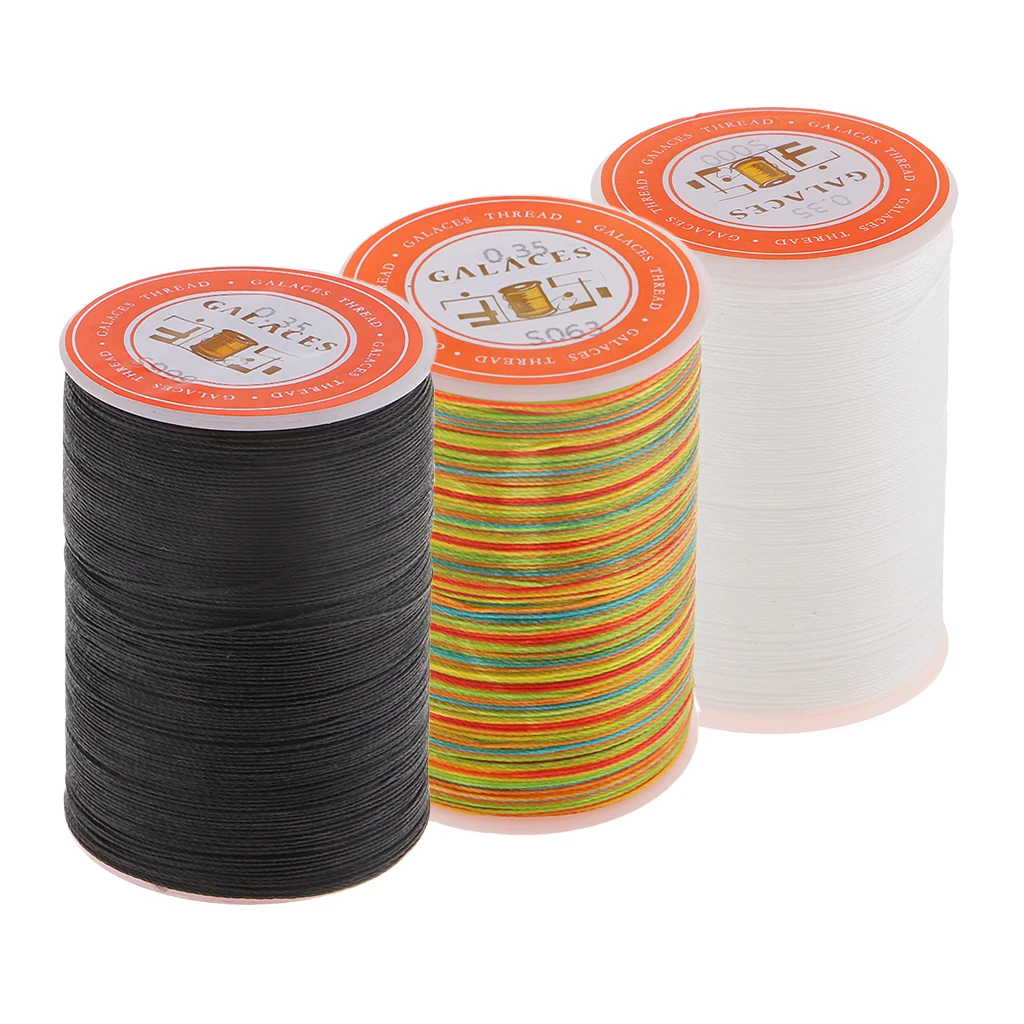 3 Pieces Waxed Thread 0.35mm 300m Sewing Threads Polyester Cord Sewing Stitching Leather Craft Carpet Repairing DIY Apparel
3 Pieces Waxed Thread 0.35mm 300m Sewing Threads Polyester Cord Sewing Stitching Leather Craft Carpet Repairing DIY Apparel