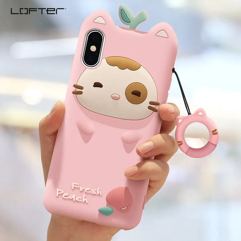 3D Cute Cartoon Soft Ring Holder Case For iPhone 6/6s For Girl Silicone iPhone 7 8 Plus XS Max XR X Phone Back Cover Lofter
3D Cute Cartoon Soft Ring Holder Case For iPhone 6/6s For Girl Silicone iPhone 7 8 Plus XS Max XR X Phone Back Cover Lofter