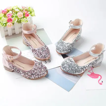 Фото Детская обувь для девочек сандалии принцессы на высоком каблуке - купить