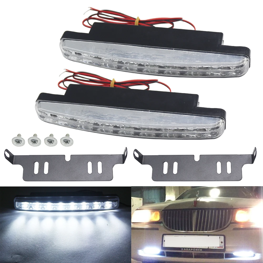 SO.K LED Auto Car Day Light 12V White 8 LEDs 6000K Fog Lamps Daytime Running Lights Car Driving Light Lamp DRL LED High Quality
SO.K LED Auto Car Day Light 12V White 8 LEDs 6000K Fog Lamps Daytime Running Lights Car Driving Light Lamp DRL LED High Quality