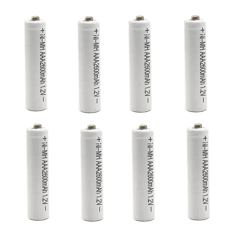 6/8/10PCS lot Ni-MH 2600mAh AAA Rechargeable Batteries 1.2V AAA Battery NI-MH battery for camera,toys etc Free Shipping
6/8/10PCS lot Ni-MH 2600mAh AAA Rechargeable Batteries 1.2V AAA Battery NI-MH battery for camera,toys etc Free Shipping