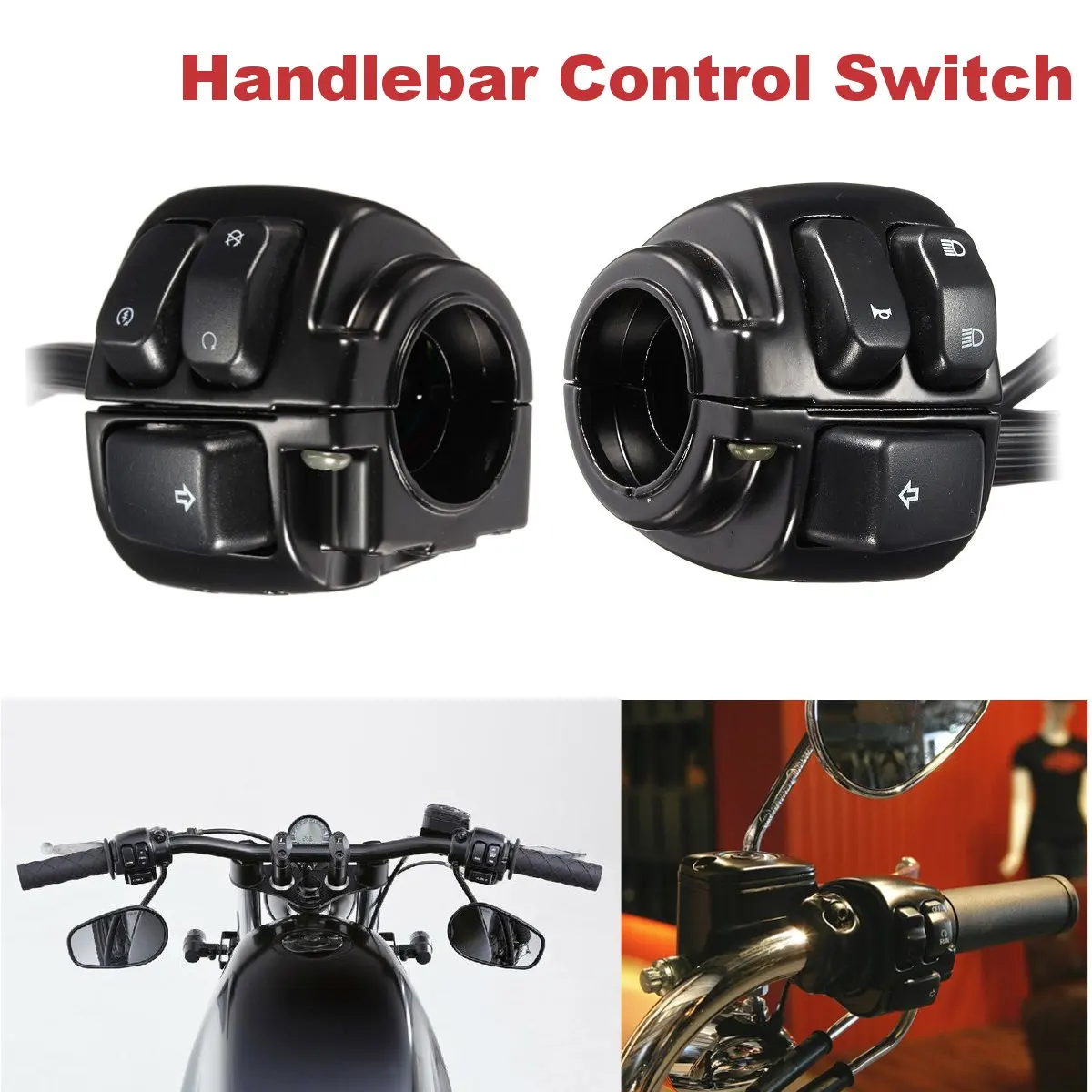2 Pcs 25mm Handlebar Control Switch for Motorcycle Turn Signal Switch Button with Wiring Harness for Harley 1996-2012 Handlebar
2 Pcs 25mm Handlebar Control Switch for Motorcycle Turn Signal Switch Button with Wiring Harness for Harley 1996-2012 Handlebar