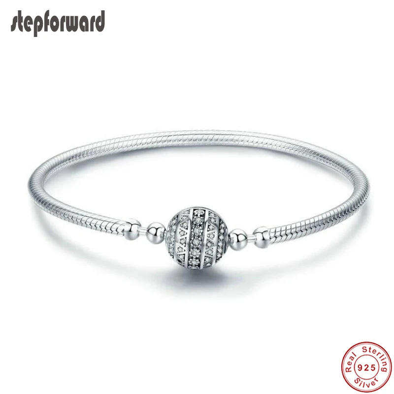 Luxury 100% 925 Sterling Silver Original Chain Bracelet Ball Clasp Charm Bracelet For Girls Popular Authentic Fine Jewelry
Luxury 100% 925 Sterling Silver Original Chain Bracelet Ball Clasp Charm Bracelet For Girls Popular Authentic Fine Jewelry