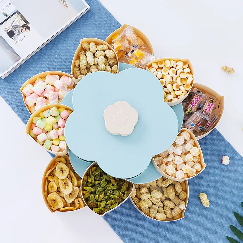 Simple Modern Double Petal Rotation Melon Seed Fruit Plate Snack Plate Creative Living Room Tea A Few with Candy Dried Fruit Box
Simple Modern Double Petal Rotation Melon Seed Fruit Plate Snack Plate Creative Living Room Tea A Few with Candy Dried Fruit Box