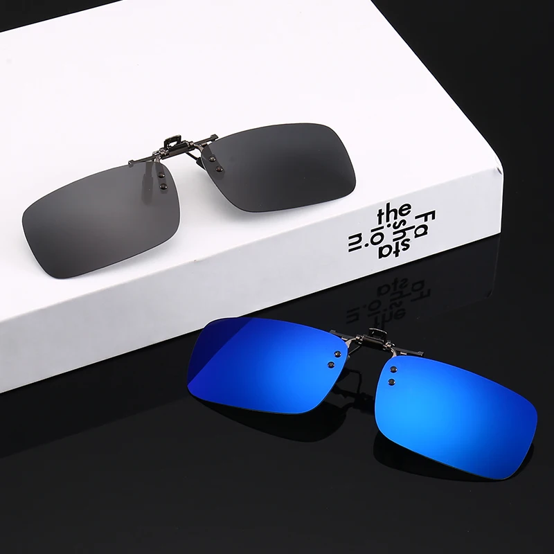 

Square Polarized Sunglasses Man Clip On Myopia Eyeglasses Men Frameless Myopia Sun Glasses Fli Up Sunglass Sunglasses Clip UV400