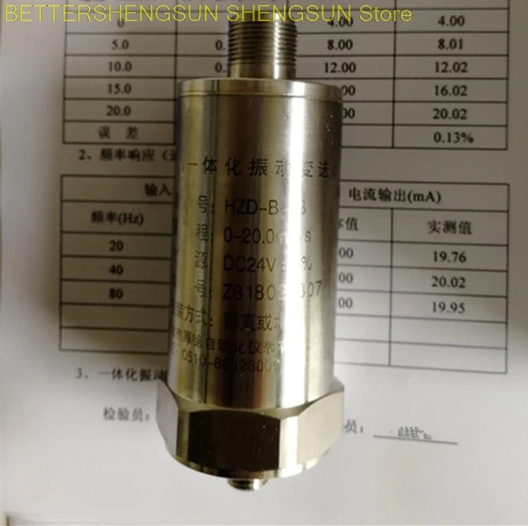 HZD-B-8B Vibration Vibration Sensor Integrated Vibration Transmitter 4-20mA Houde Original
HZD-B-8B Vibration Vibration Sensor Integrated Vibration Transmitter 4-20mA Houde Original