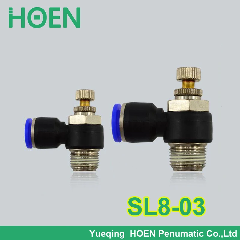Pneumatic Speed Flow Controller Throttle Valve Push In Air Fitting Connector 8MM Tube 3/8" 3/8 Inch SL8-03
Pneumatic Speed Flow Controller Throttle Valve Push In Air Fitting Connector 8MM Tube 3/8" 3/8 Inch SL8-03