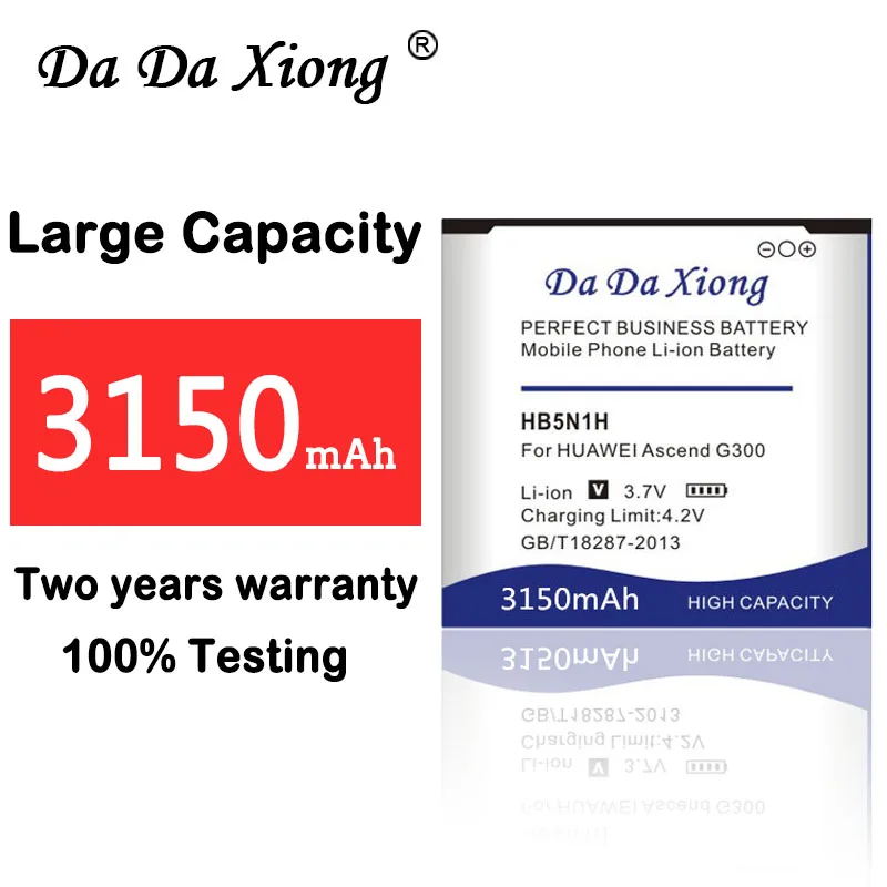 DaDaXiong 3150mAh HB5N1H Battery For Huawei Ascend G300 G305T U8818 U8815 C8812 U8825D C8825D T8828 M660 Y320 G330D
DaDaXiong 3150mAh HB5N1H Battery For Huawei Ascend G300 G305T U8818 U8815 C8812 U8825D C8825D T8828 M660 Y320 G330D