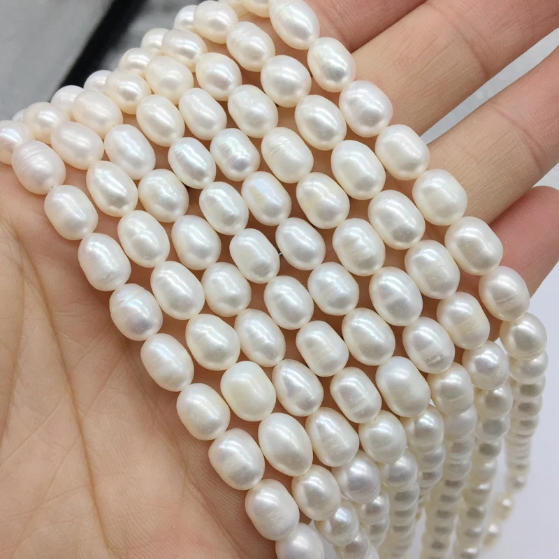 A Grade Natural Fresh Water Pearl Beads Oval Rice Shape 7-9 mm Smooth Drop DIY Jewelry Making Supplies
A Grade Natural Fresh Water Pearl Beads Oval Rice Shape 7-9 mm Smooth Drop DIY Jewelry Making Supplies