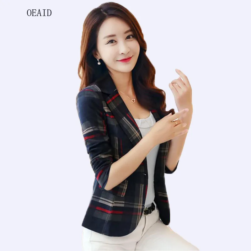 OEAID 2023 Spring Women's Blazers Fashion Plaid Suits Women Blazer Outerwear Short Slim Coat Ladies Suit Outerwear
OEAID 2023 Spring Women's Blazers Fashion Plaid Suits Women Blazer Outerwear Short Slim Coat Ladies Suit Outerwear