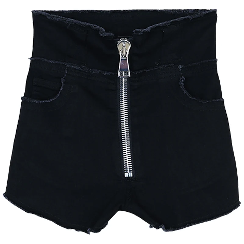 New high waist shorts women s summer whisker Black Jeans Big zipper European and American sexy hot short
New high waist shorts women s summer whisker Black Jeans Big zipper European and American sexy hot short