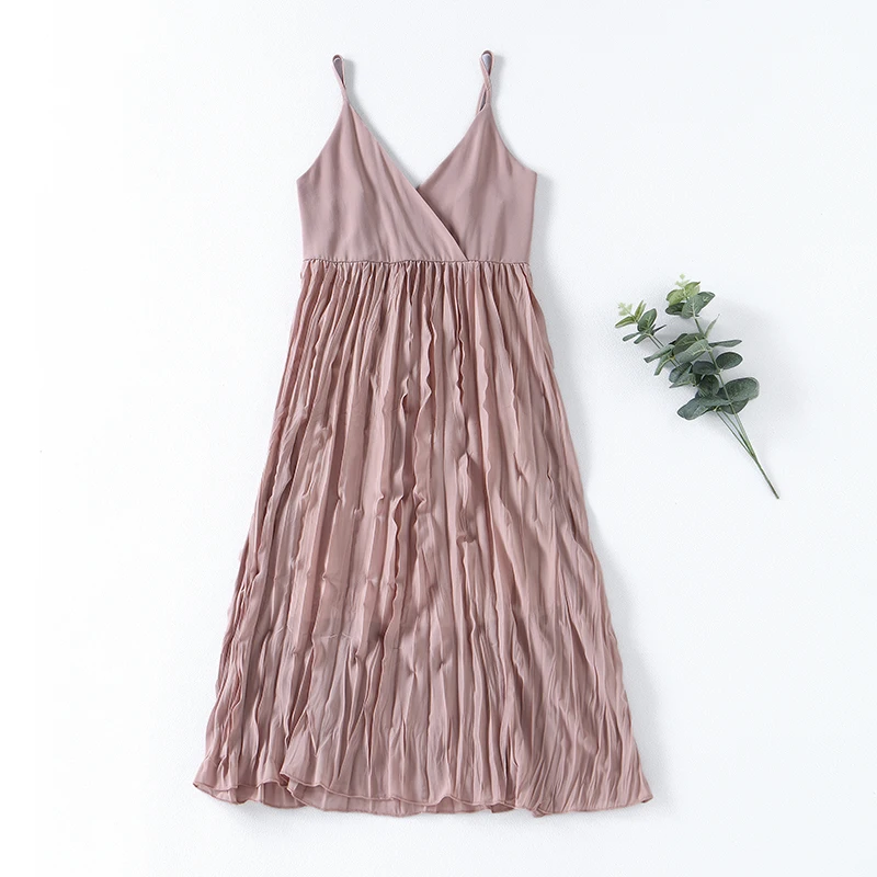 New Summer Free Shipping Ladies Chiffon Sexy Spaghetti Strap Backless Pleated Dress Women Fashion Thin Knee-length Dress
New Summer Free Shipping Ladies Chiffon Sexy Spaghetti Strap Backless Pleated Dress Women Fashion Thin Knee-length Dress