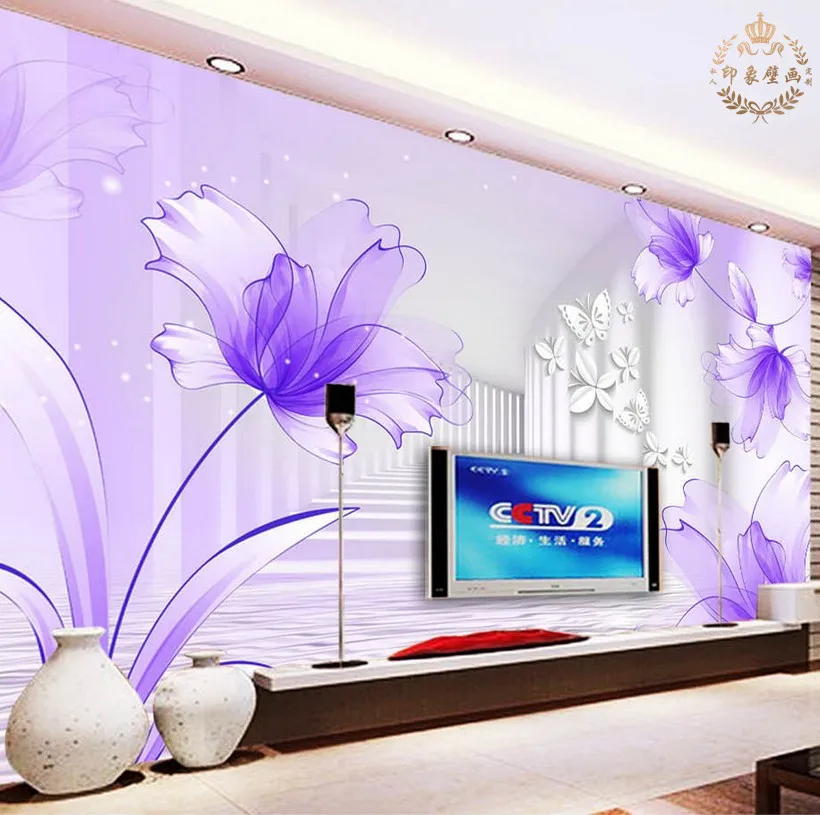 Custom 3d mural Custom mural living room TV background wall bedroom purple pink lily flower wallpaper mural
Custom 3d mural Custom mural living room TV background wall bedroom purple pink lily flower wallpaper mural