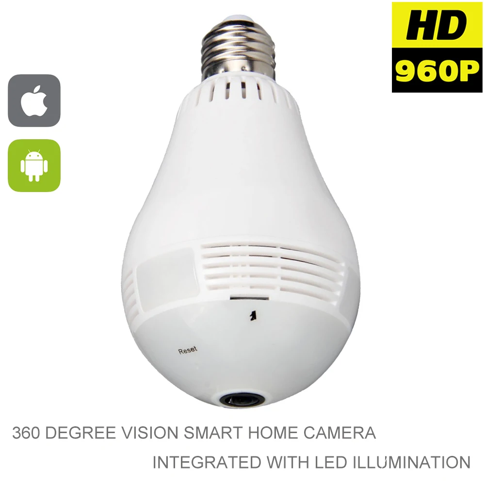 960P Wifi Panoramic 360 Camera Wireless IP Camera Light bulb Mini Camera 3D VR WIFI Lamp CCTV Camera Security Video Surveillance
960P Wifi Panoramic 360 Camera Wireless IP Camera Light bulb Mini Camera 3D VR WIFI Lamp CCTV Camera Security Video Surveillance