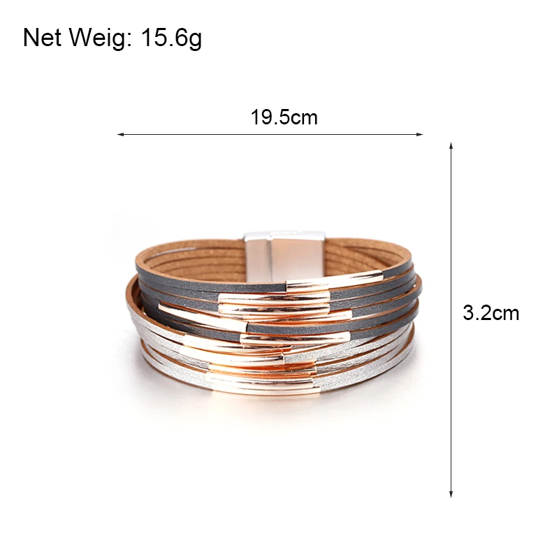 Flashbuy Bohemia Fashion Multilayer Metal Casing Leather Bangles Women Male Charm Alloy Wrap Bangles wholesale Jewelry
Flashbuy Bohemia Fashion Multilayer Metal Casing Leather Bangles Women Male Charm Alloy Wrap Bangles wholesale Jewelry