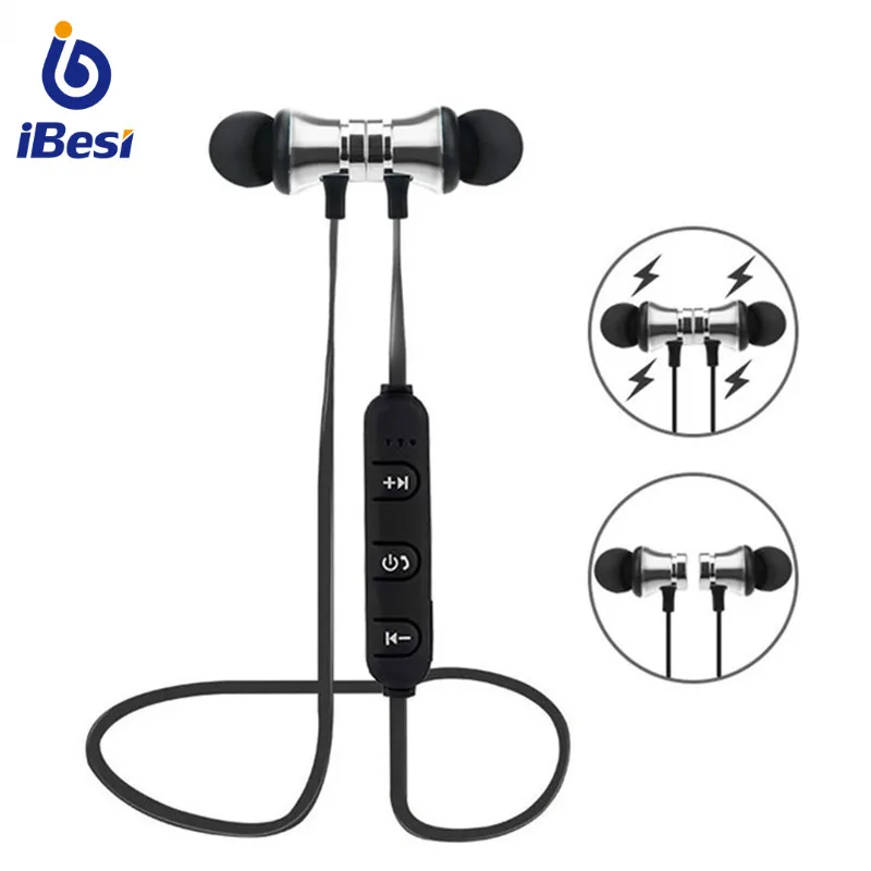 IBesi L10 BT 4 1 металлические Bluetooth наушники беспроводные спортивные с микрофоном