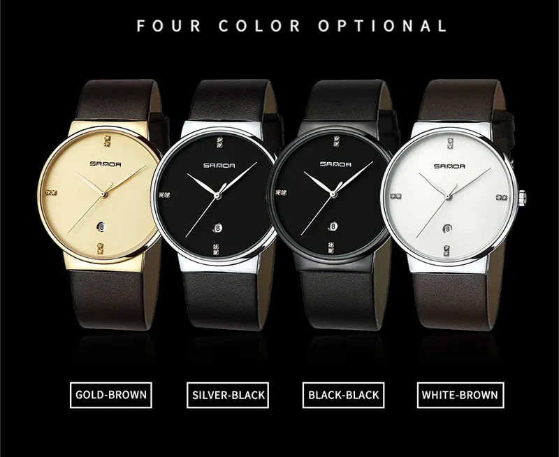 Dropshipping SANDA Ultra Thin Quartz Watch Men Luxury Black Mens Wrist Watches Waterproof Leather Wristwatch 2018 Montre Homme
Dropshipping SANDA Ultra Thin Quartz Watch Men Luxury Black Mens Wrist Watches Waterproof Leather Wristwatch 2018 Montre Homme