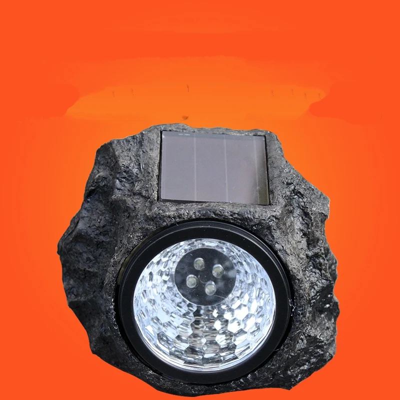 Творческий 4 LED Панель Солнечный камень газон огни Водонепроницаемый открытый